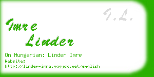 imre linder business card